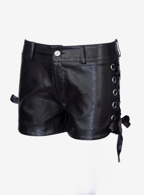 Deadstock Leather Lace-up Shorts (XS/S)