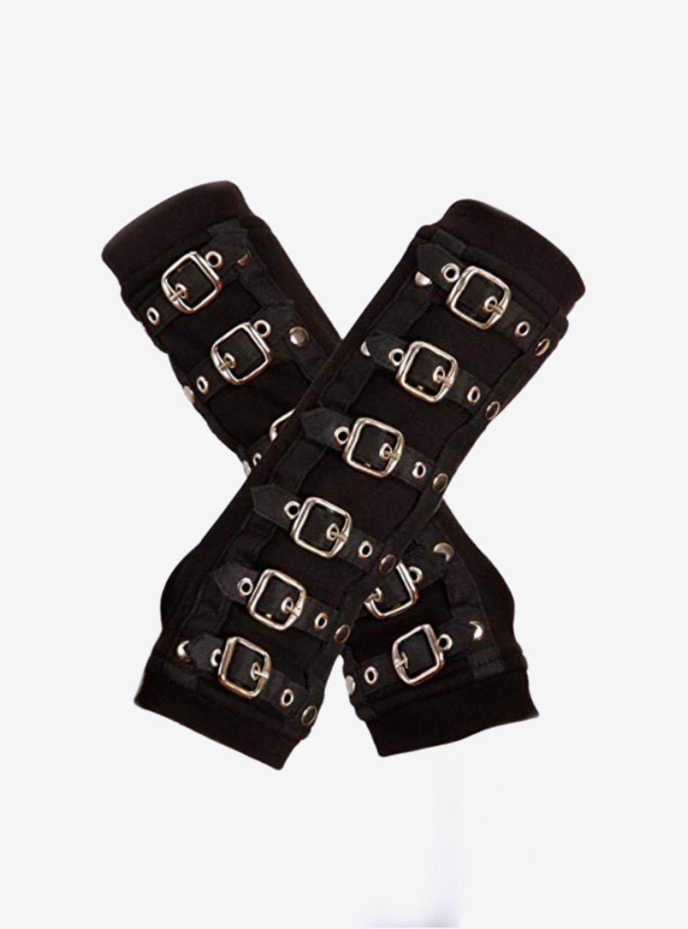 Goth Buckle Gloves Armwarmer, , hi-res