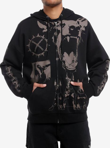 Social Collision Brown & Black Dogs Hoodie | Hot Topic
