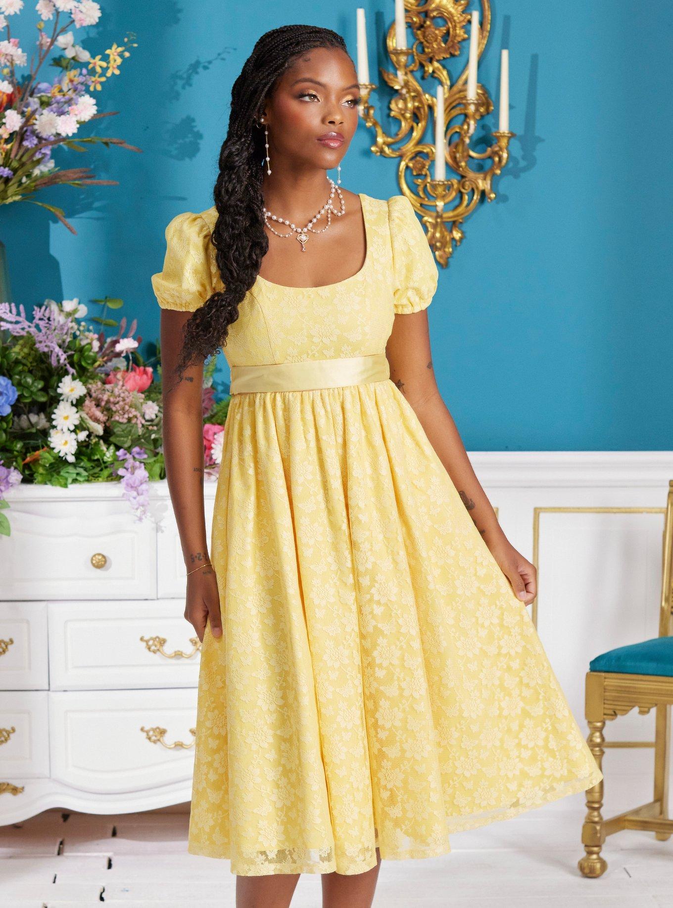 Her Universe Bridgerton Penelope Featherington Dress Her Universe Exclusive, LIGHT YELLOW, hi-res