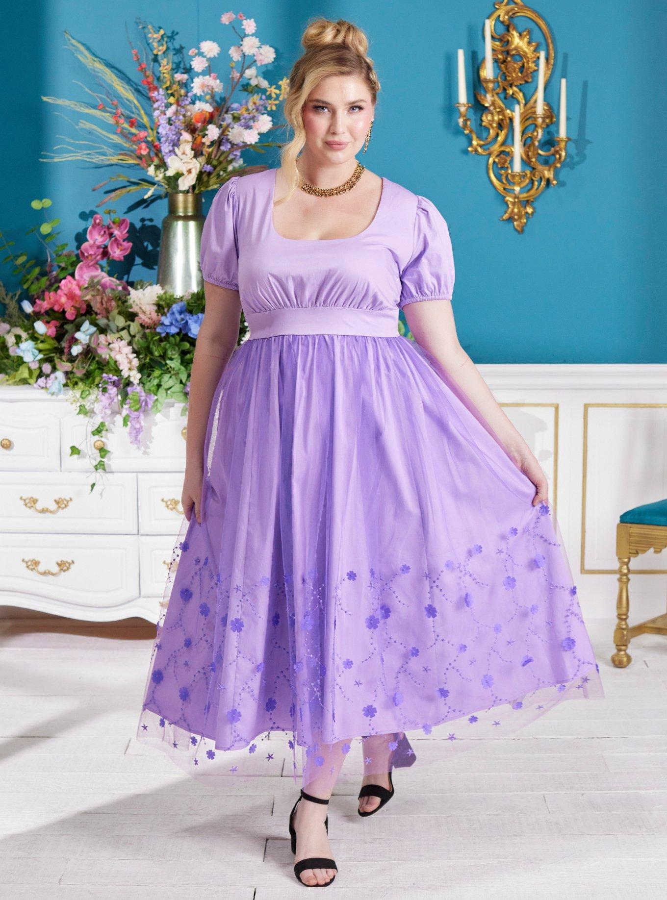 Her Universe Bridgerton Kate Sharma Midi Dress Plus Size Her Universe Exclusive, LILAC, hi-res