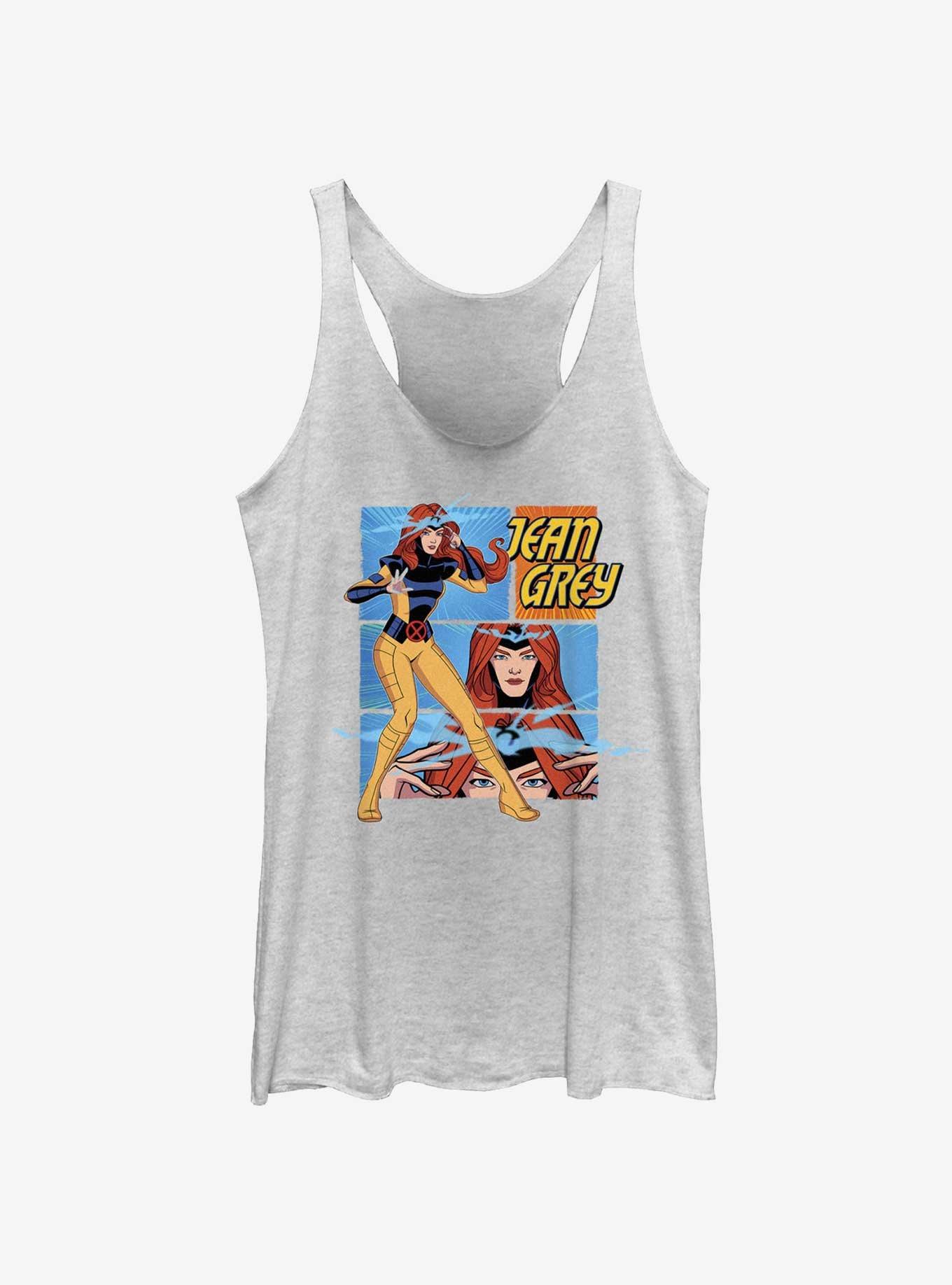 X-Men '97 Jean Grey Panels Girls Tank, WHITE HTR, hi-res