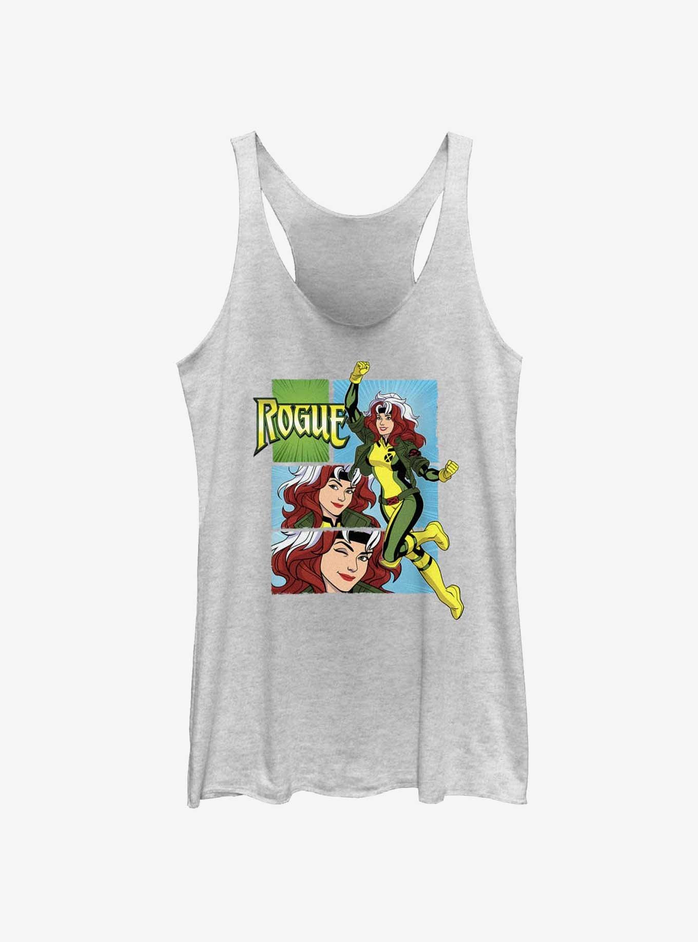 X-Men '97 Rogue Panels Girls Tank, WHITE HTR, hi-res