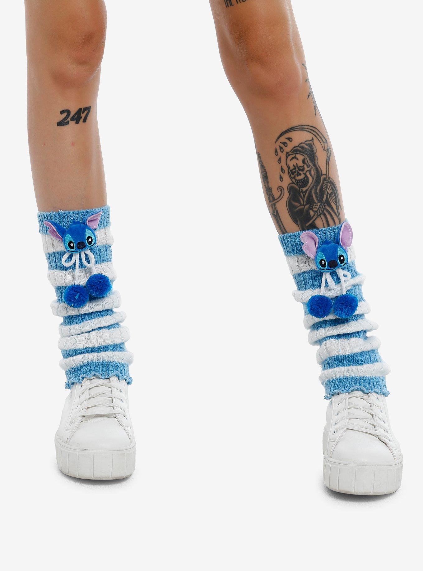 Disney Stitch Blue Stripe Leg Warmers, , hi-res