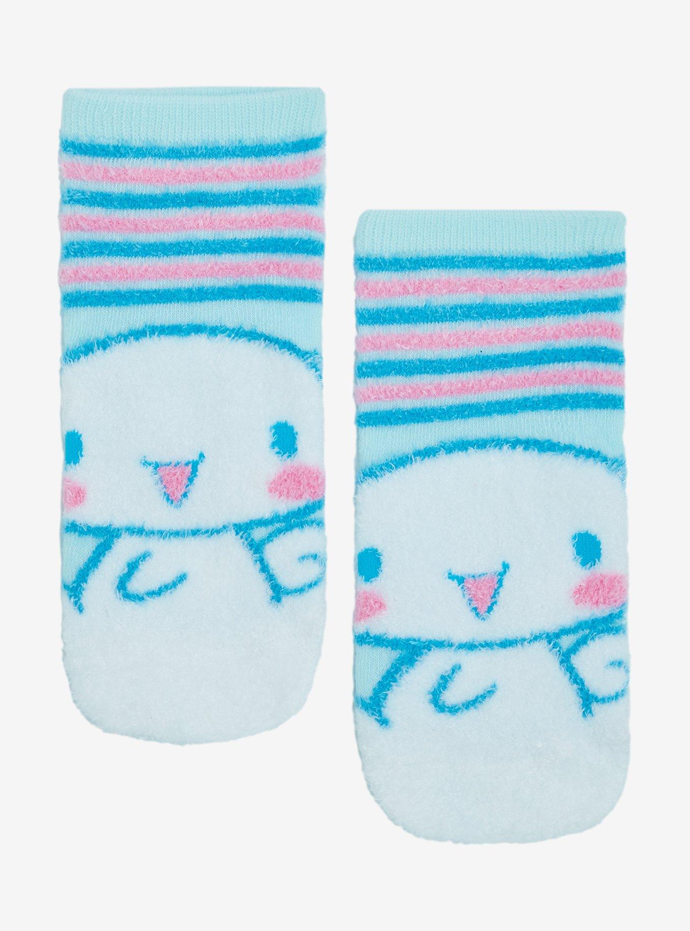 Cinnamoroll Stripe Fuzzy No-Show Socks, , hi-res