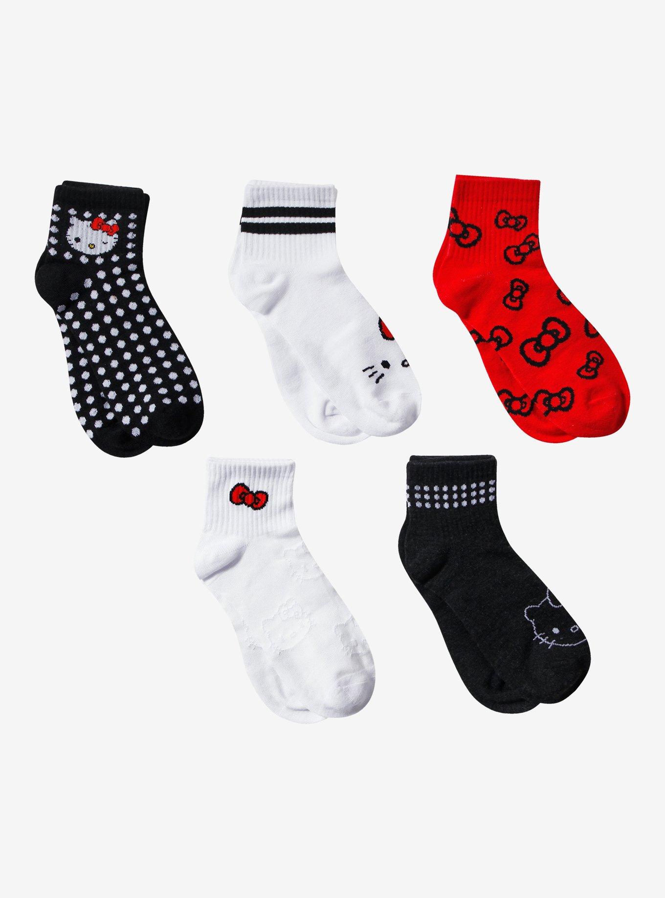 Hello Kitty Icon Ankle Socks 5 Pair, , hi-res