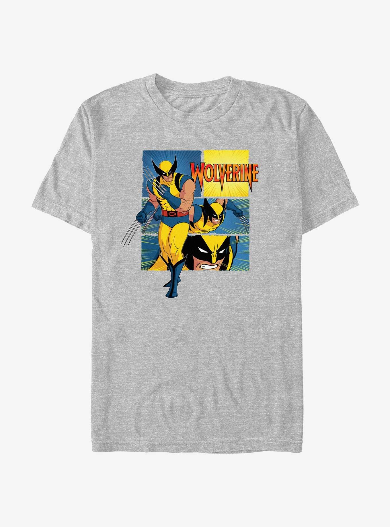 X-Men '97 Wolverine Poses T-Shirt, ATH HTR, hi-res