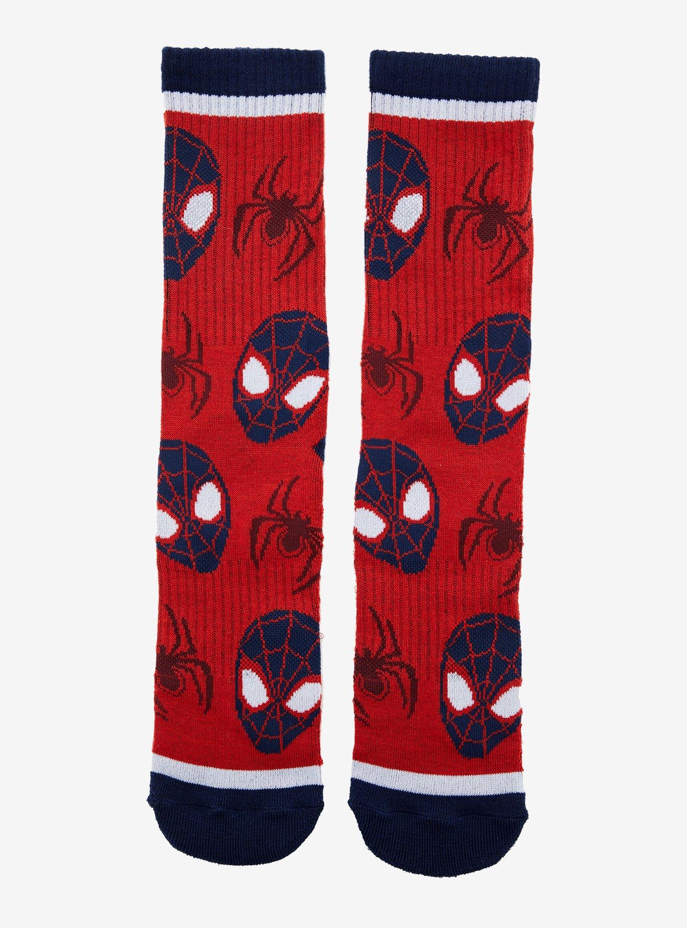 Marvel Spider-Man Miles Morales Allover Print Crew Socks — BoxLunch Exclusive