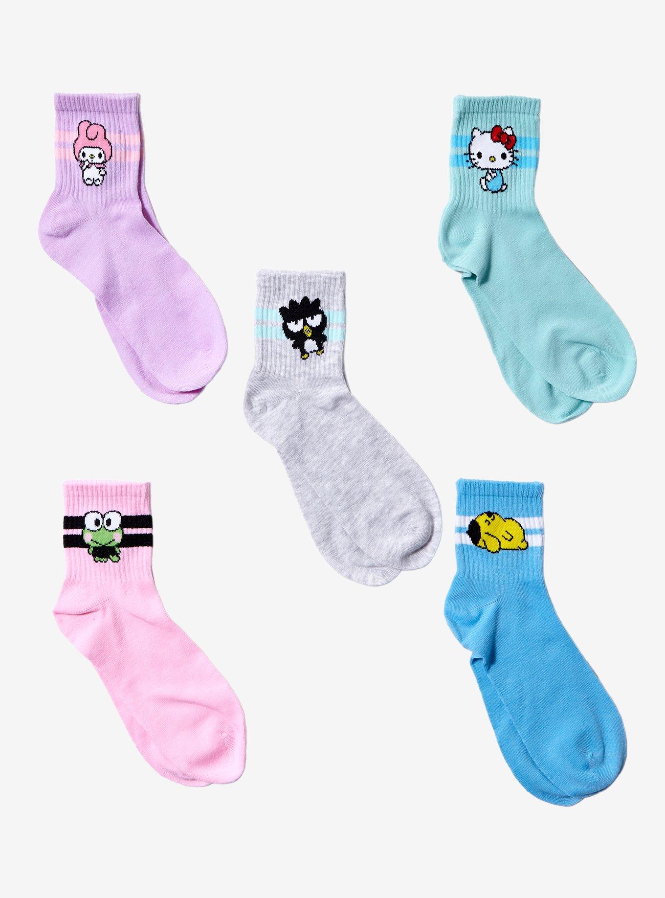 Sanrio Hello Kitty and Friends Quarter Crew Sock Set, , hi-res
