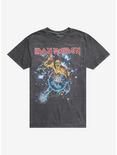 Iron Maiden World Piece Faux Faded Girls T-Shirt, MULTI, hi-res