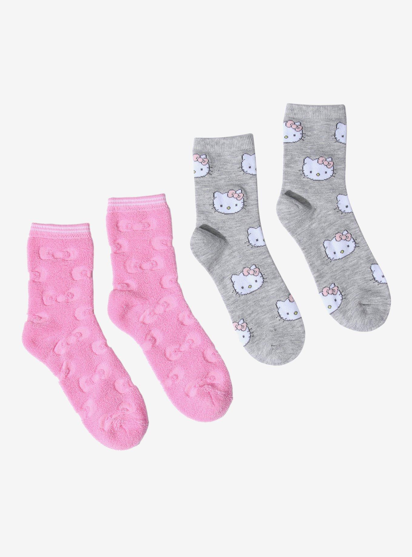 Hello Kitty Bows Crew Socks 2 Pair, , hi-res