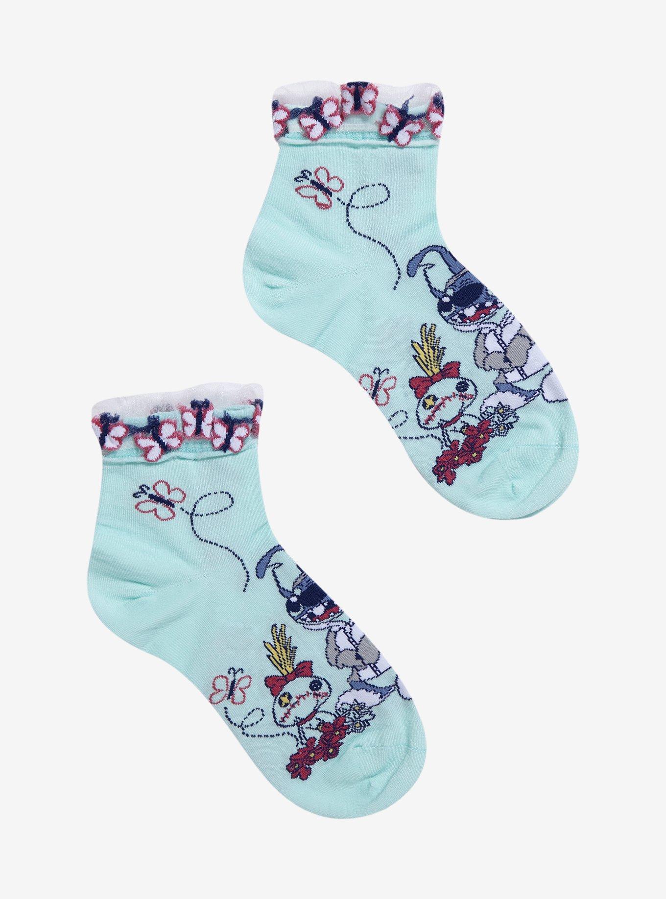 Disney Stitch & Scrump Butterfly Jelly Ankle Socks