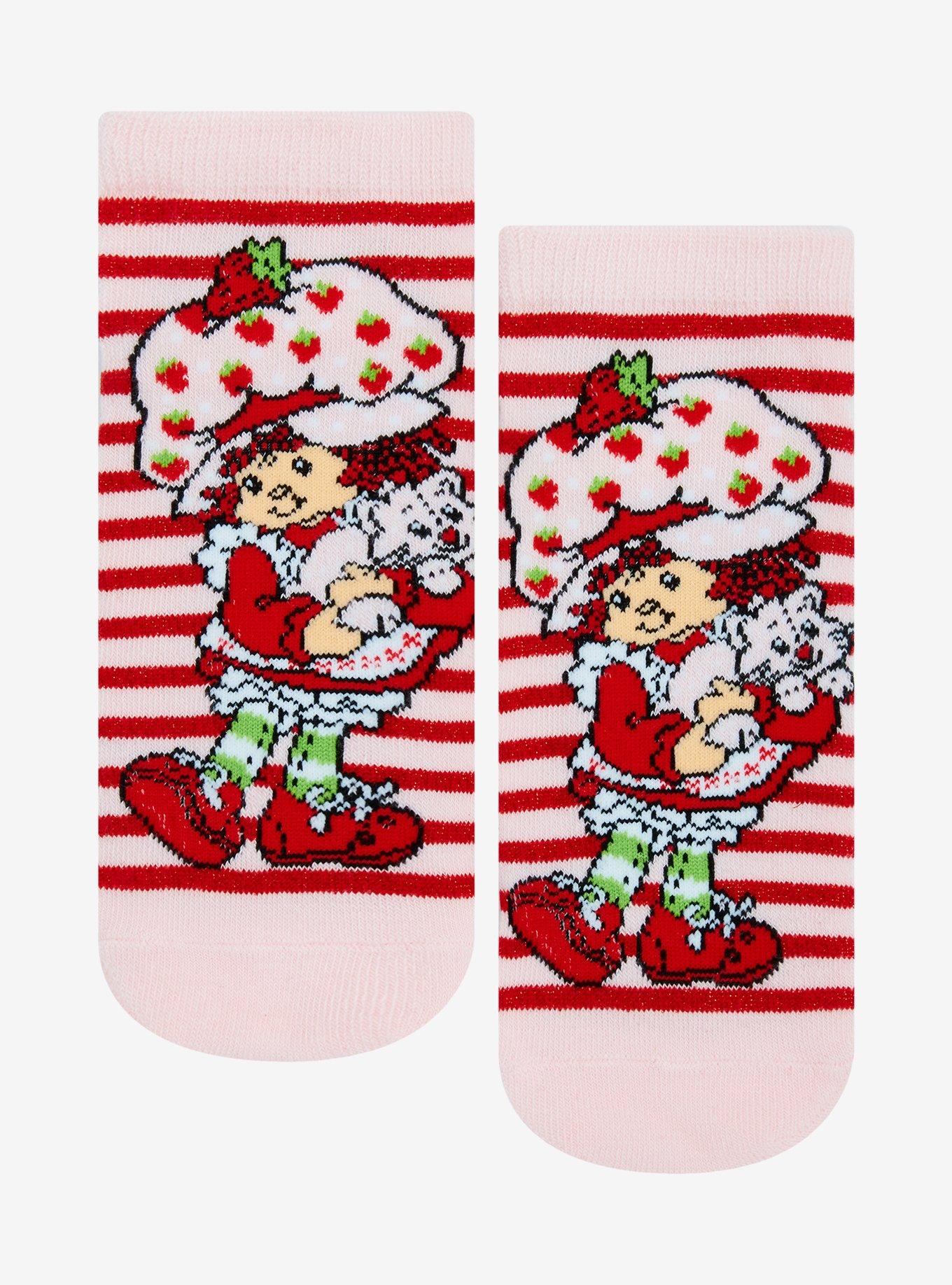 Strawberry Shortcake Vintage Stripe No-Show Socks, , hi-res