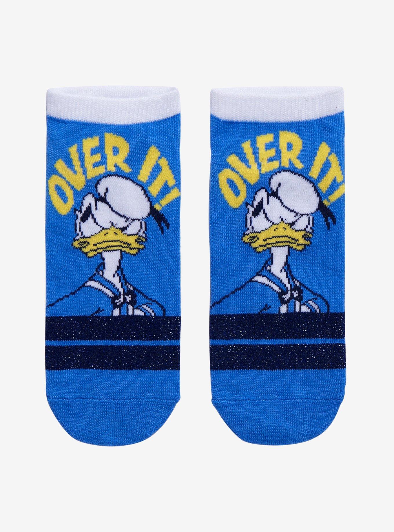 Disney Donald Duck Over It No-Show Socks, , hi-res