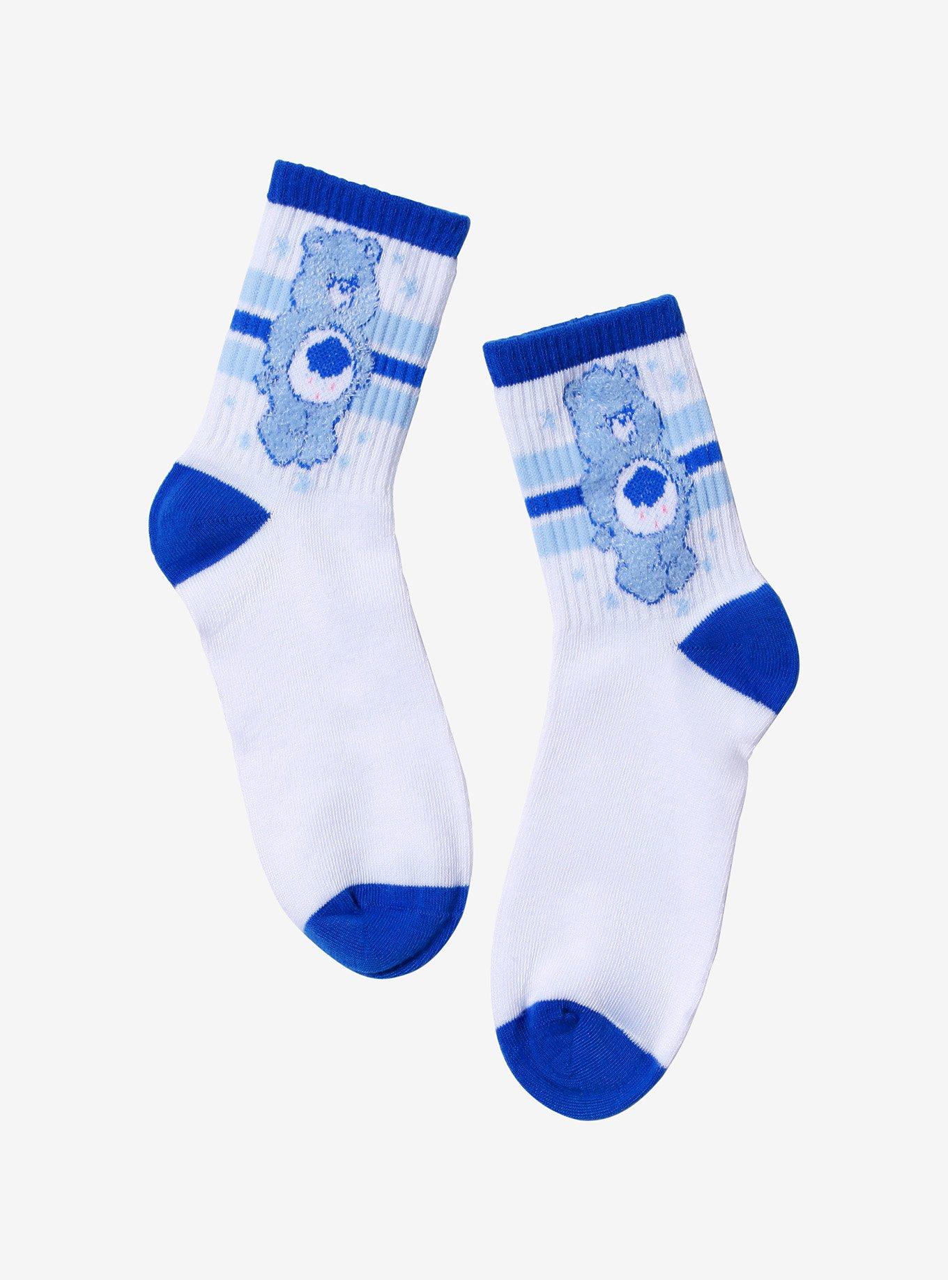 Care Bears Grumpy Bear Varsity Stripe Crew Socks, , hi-res