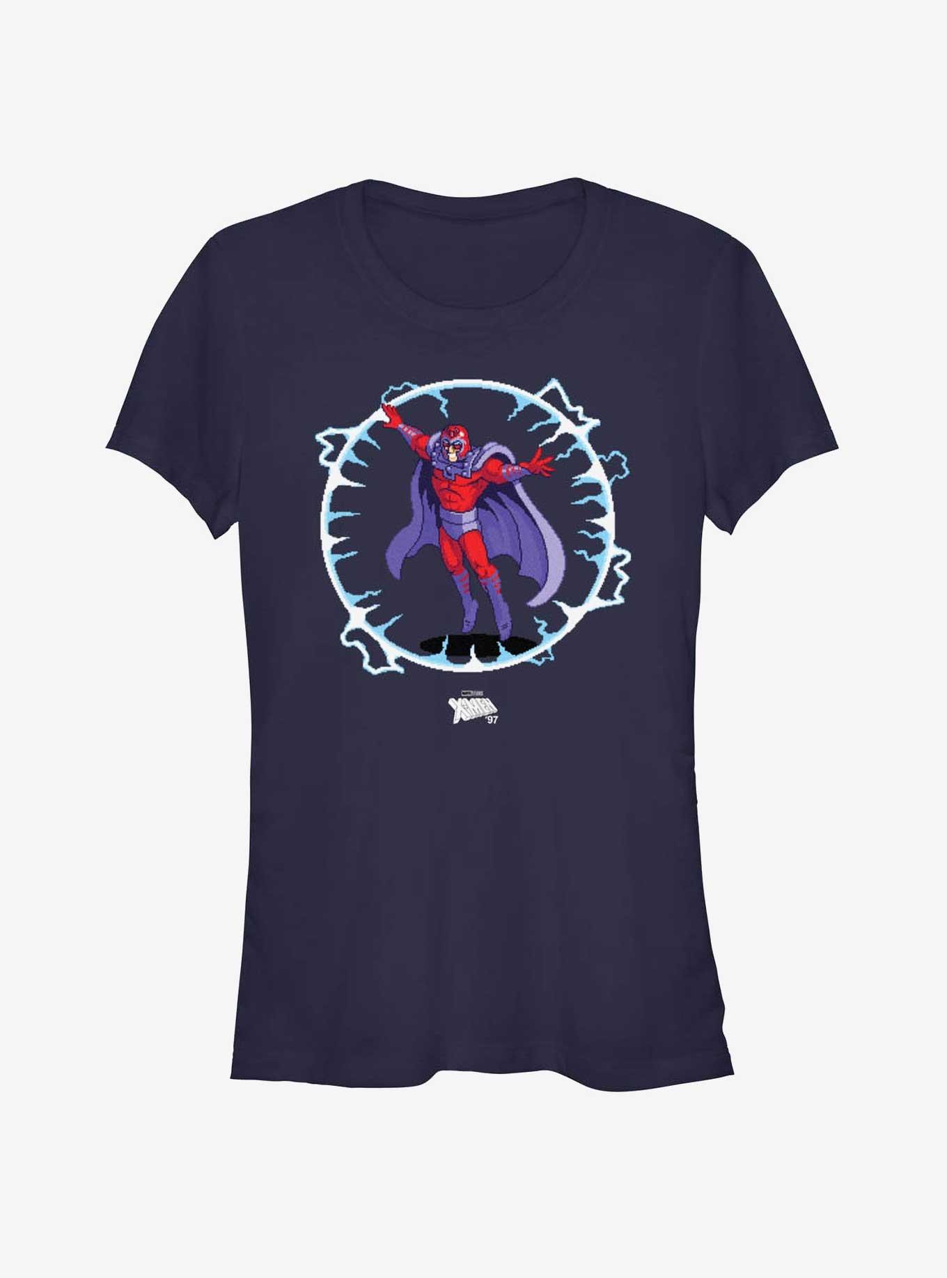 X-Men '97 Magneto PixelArt Girls T-Shirt, NAVY, hi-res
