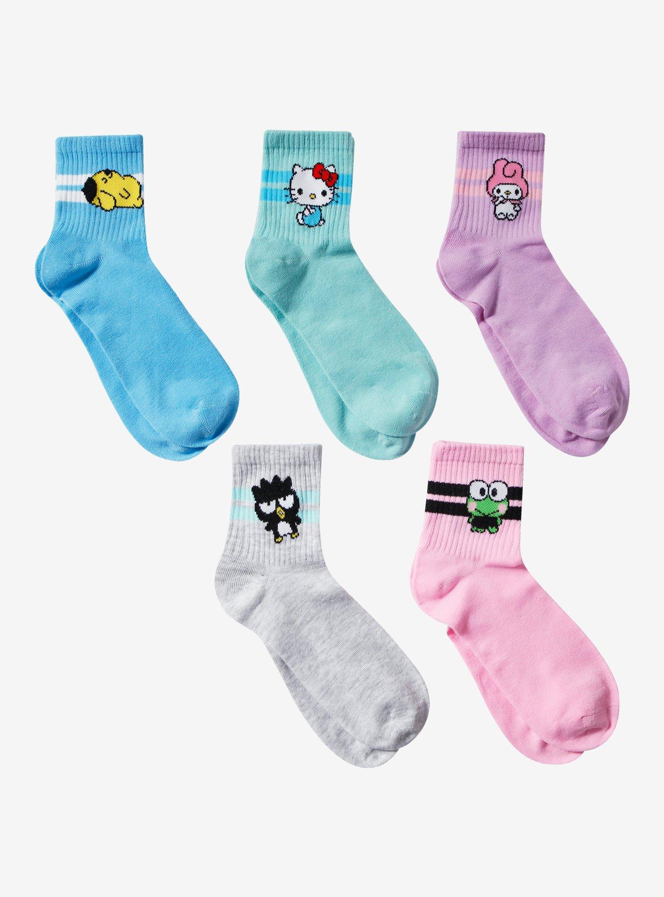 Hello Kitty And Friends Varsity Stripe Ankle Socks 5 Pair, , hi-res