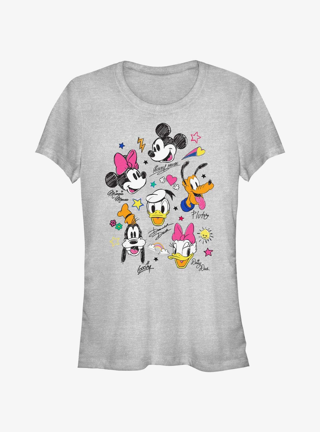 Disney Mickey Mouse Doodle Crew Girls T-Shirt, , hi-res
