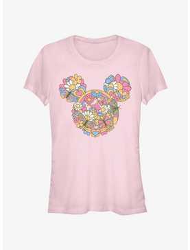 Disney Mickey Mouse Floral Head Girls T-Shirt, , hi-res