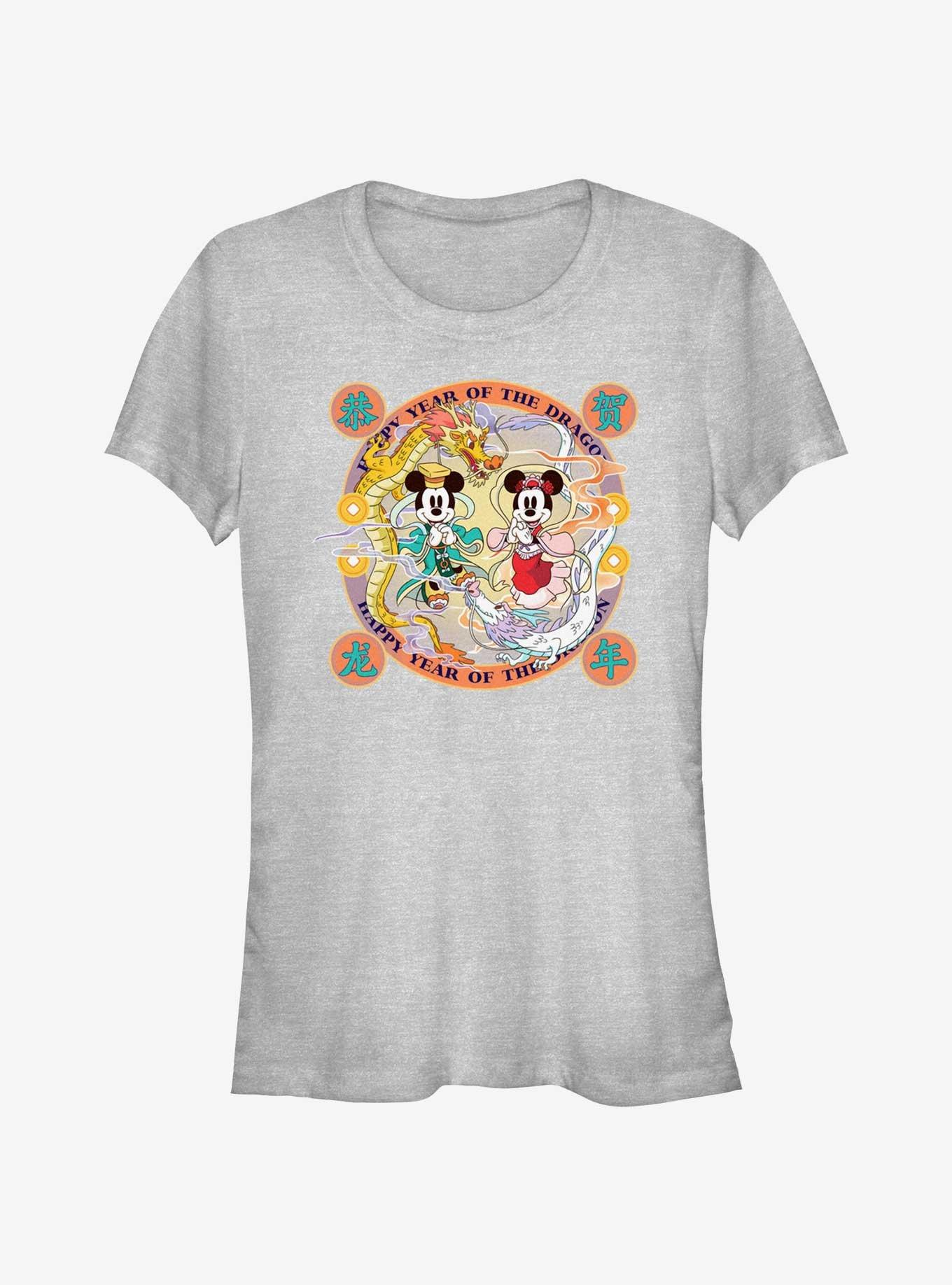 Disney Mickey Mouse & Minnie Mouse Year Of The Dragon Girls T-Shirt, ATH HTR, hi-res