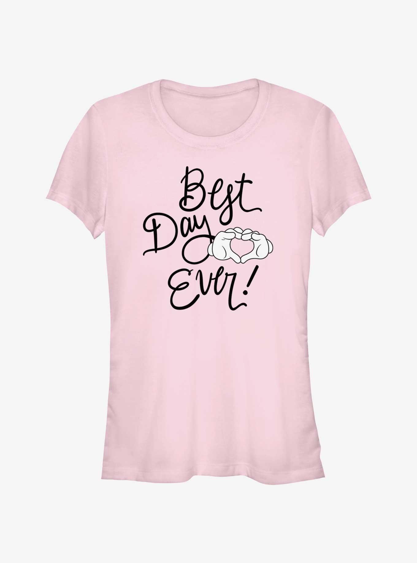 Disney Mickey Mouse Best Day Ever Mickey Hands Girls T-Shirt, LIGHT PINK, hi-res