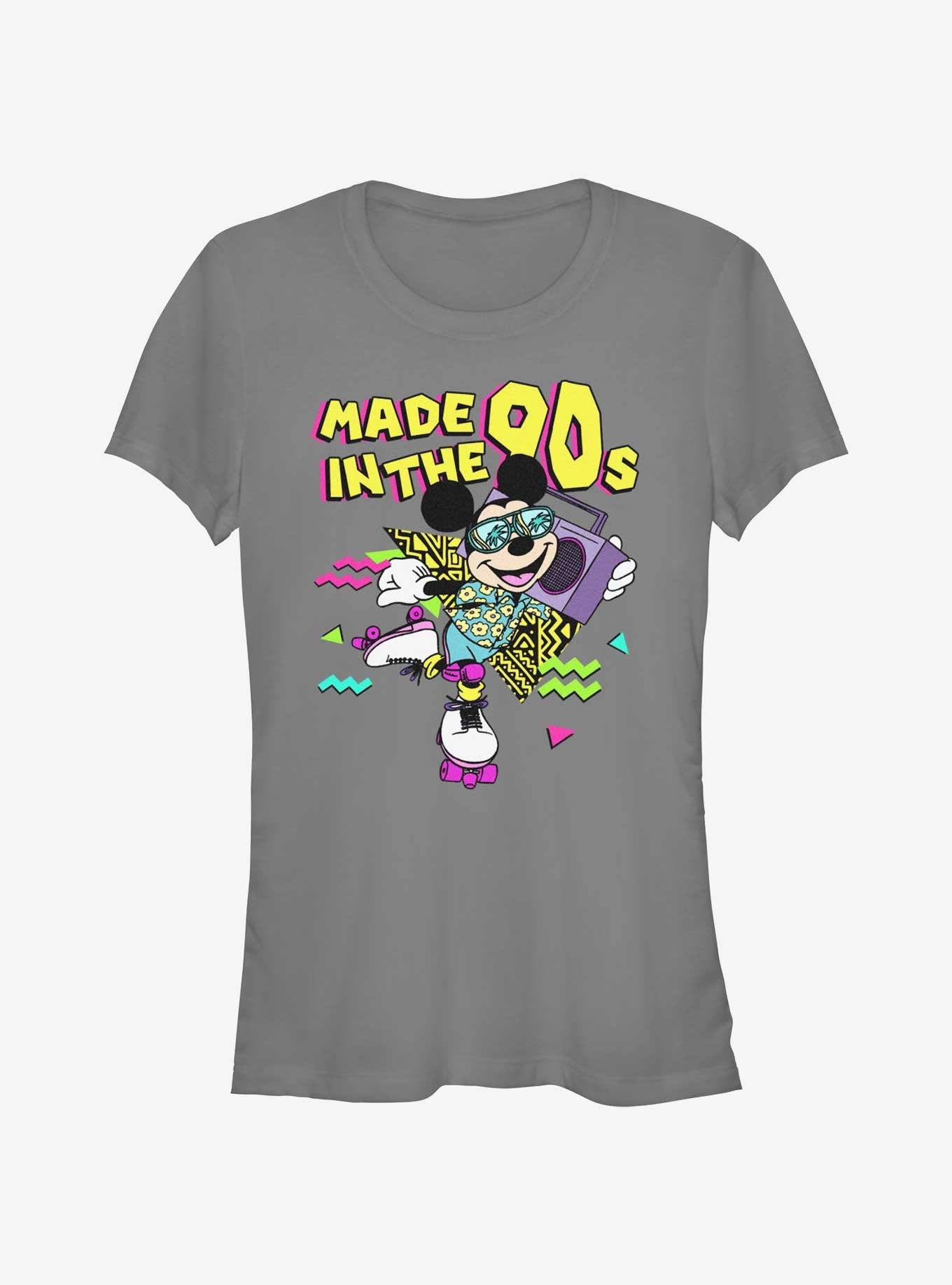 Disney Mickey Mouse Made In The 90's Girls T-Shirt, CHARCOAL, hi-res