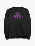 Disney Percy Jackson And The Olympians Lotus Hotel & Casino Logo Sweatshirt, BLACK, hi-res