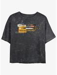 Disney Percy Jackson And The Olympians The Pen Is Mightier Than The Sword Mineral Wash Girls Crop T-Shirt, BLACK, hi-res
