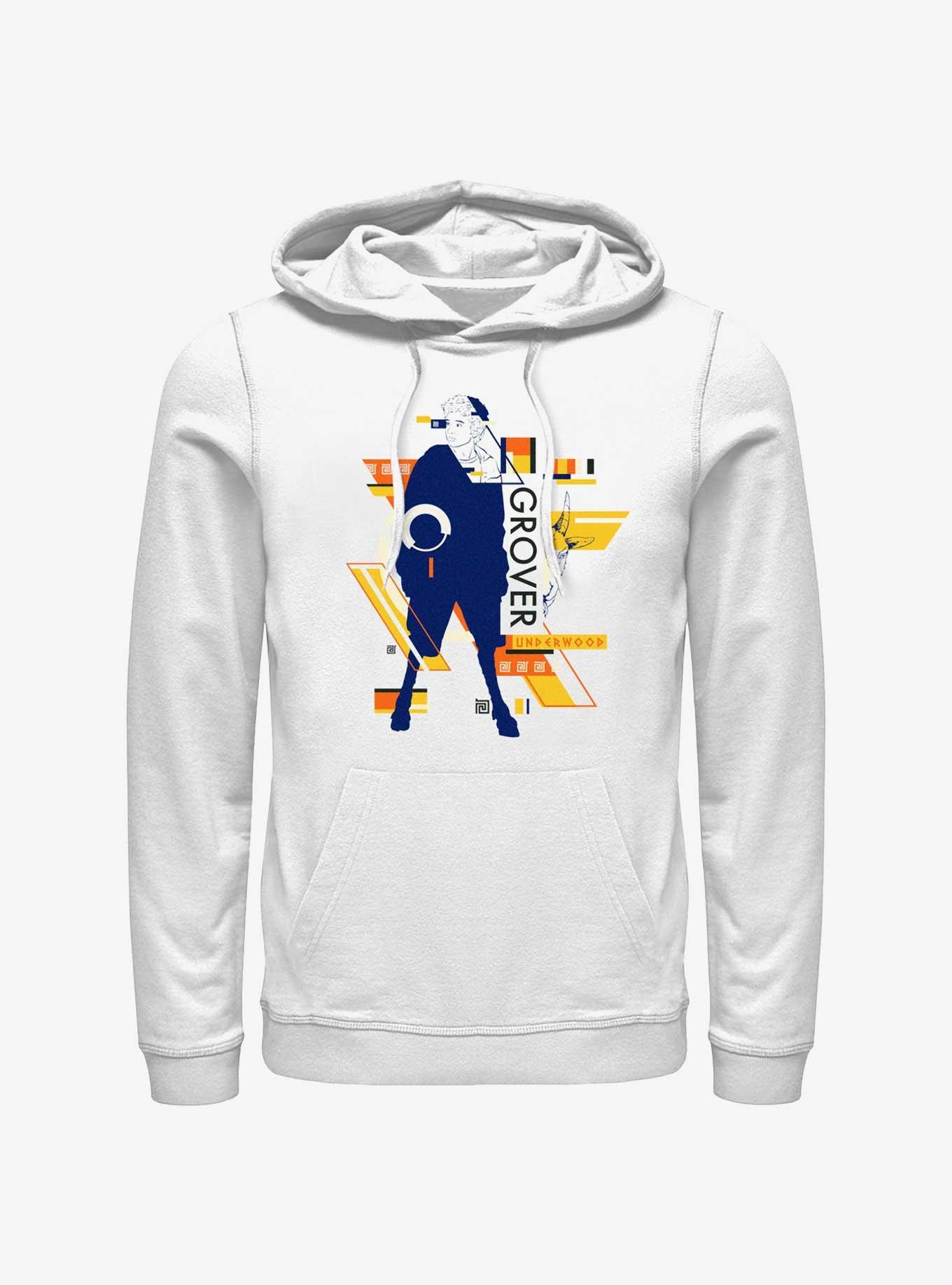 Disney Percy Jackson And The Olympians Grover Geometric Hoodie, WHITE, hi-res