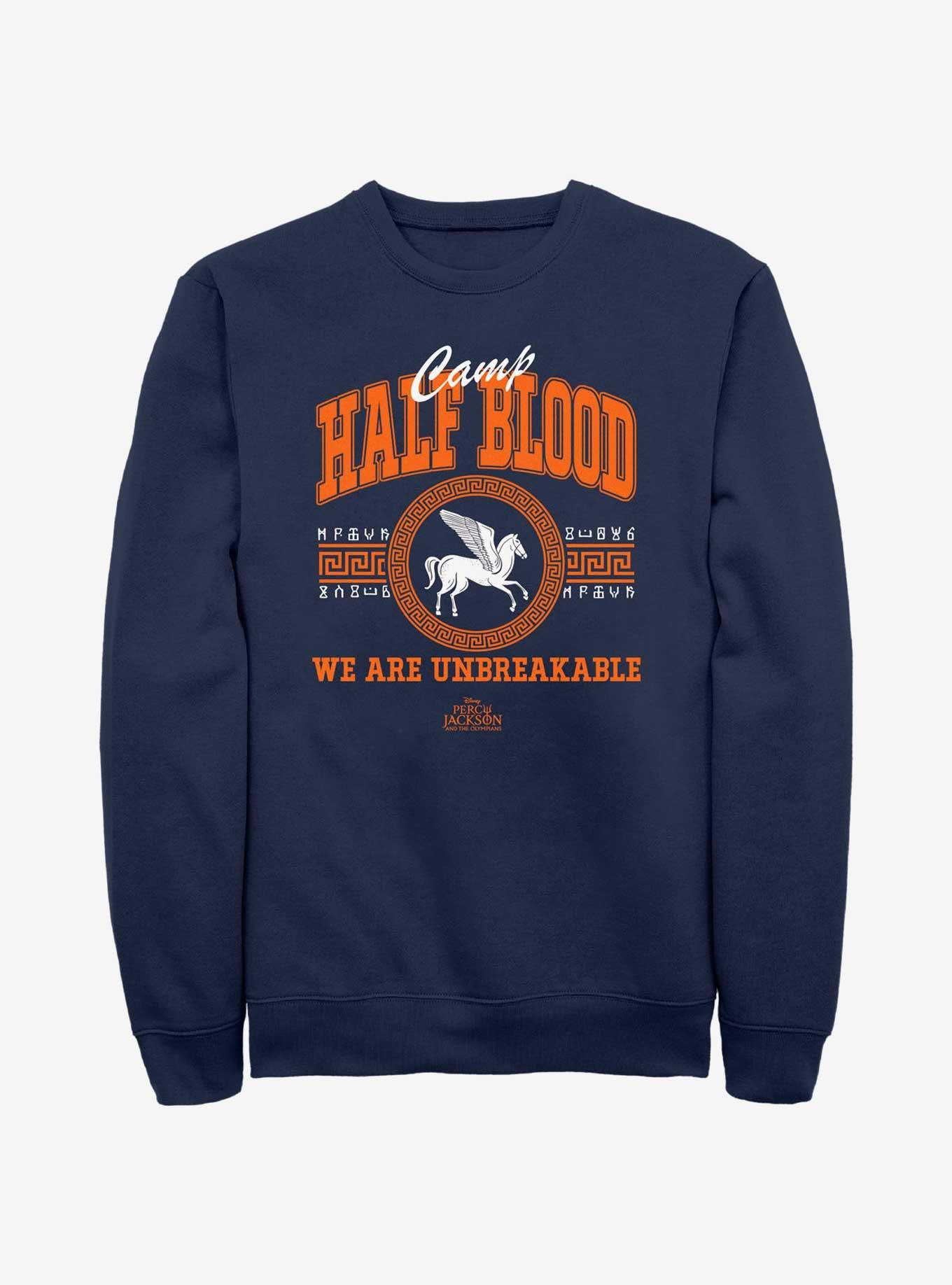 Disney Percy Jackson And The Olympians Camp Half Blood Collegiate Sweatshirt, NAVY, hi-res