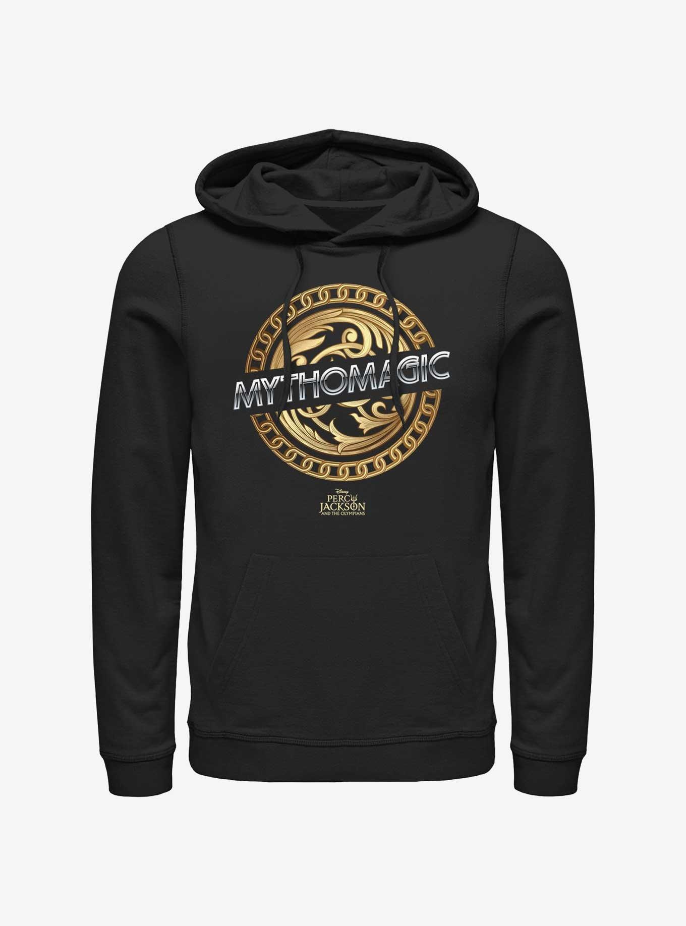 Disney Percy Jackson And The Olympians Mythomagic Logo Hoodie, BLACK, hi-res