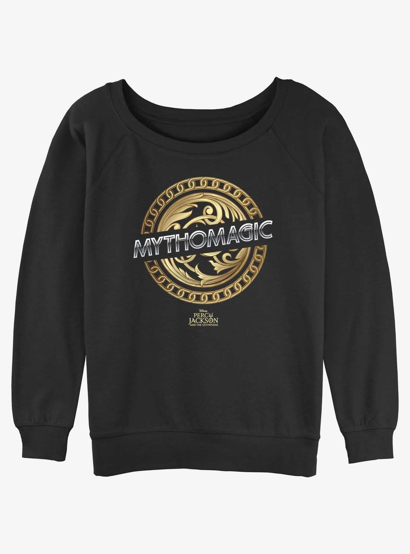Disney Percy Jackson And The Olympians Mythomagic Logo Girls Slouchy Sweatshirt, , hi-res