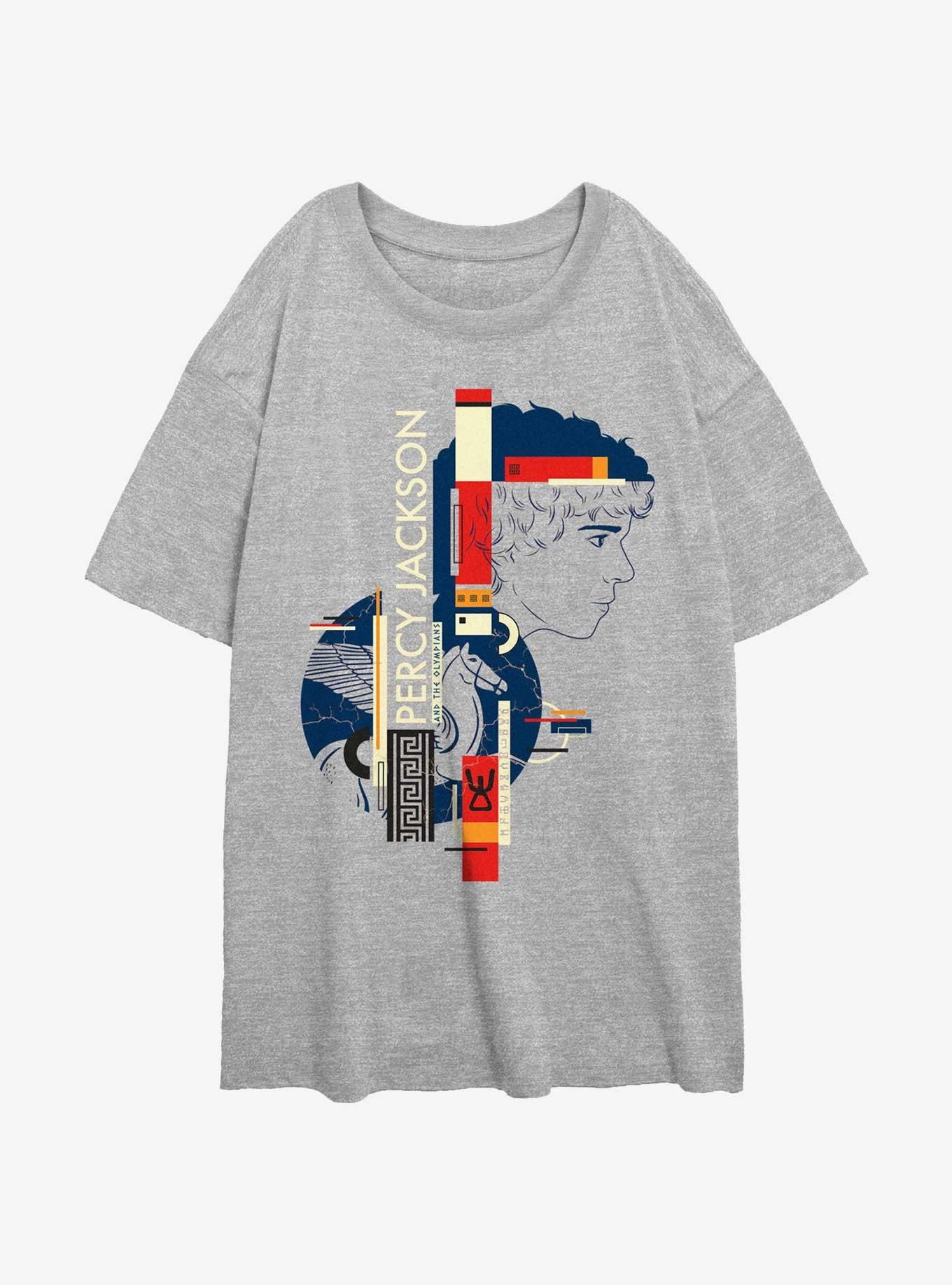 Disney Percy Jackson And The Olympians Pegasus Geometric Girls Oversized T-Shirt, , hi-res