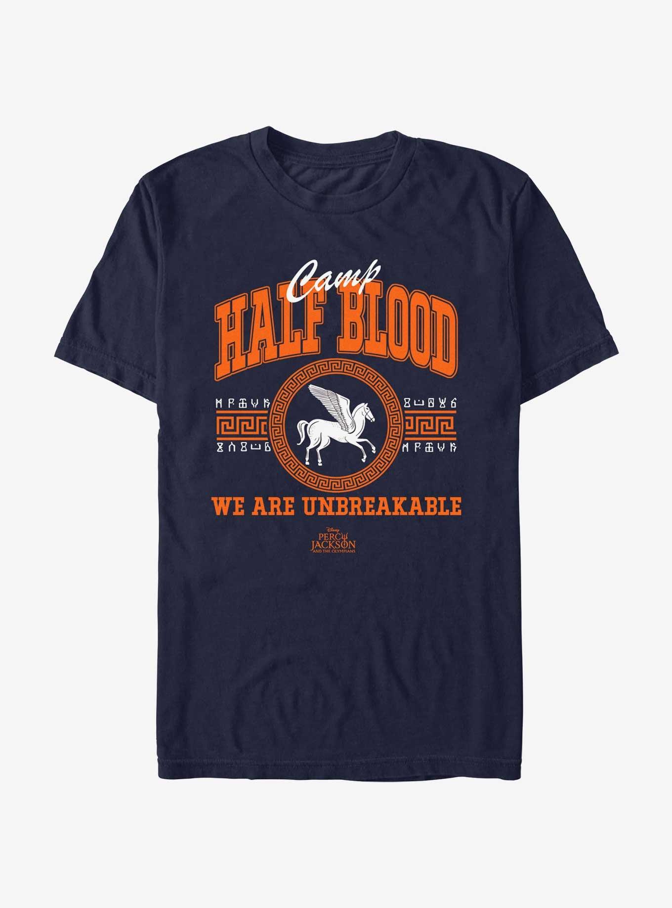 Disney Percy Jackson And The Olympians Camp Half Blood Collegiate T-Shirt, NAVY, hi-res