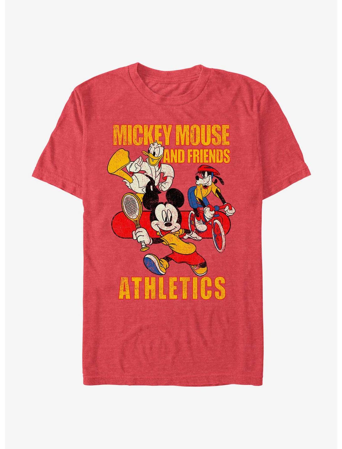 Disney Mickey Mouse & Friends Athletics T-Shirt, RED HTR, hi-res