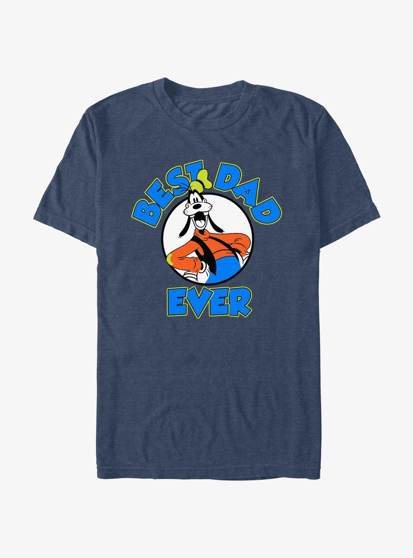 Disney Goofy Best Dad Ever Circle T-Shirt, NAVY HTR, hi-res