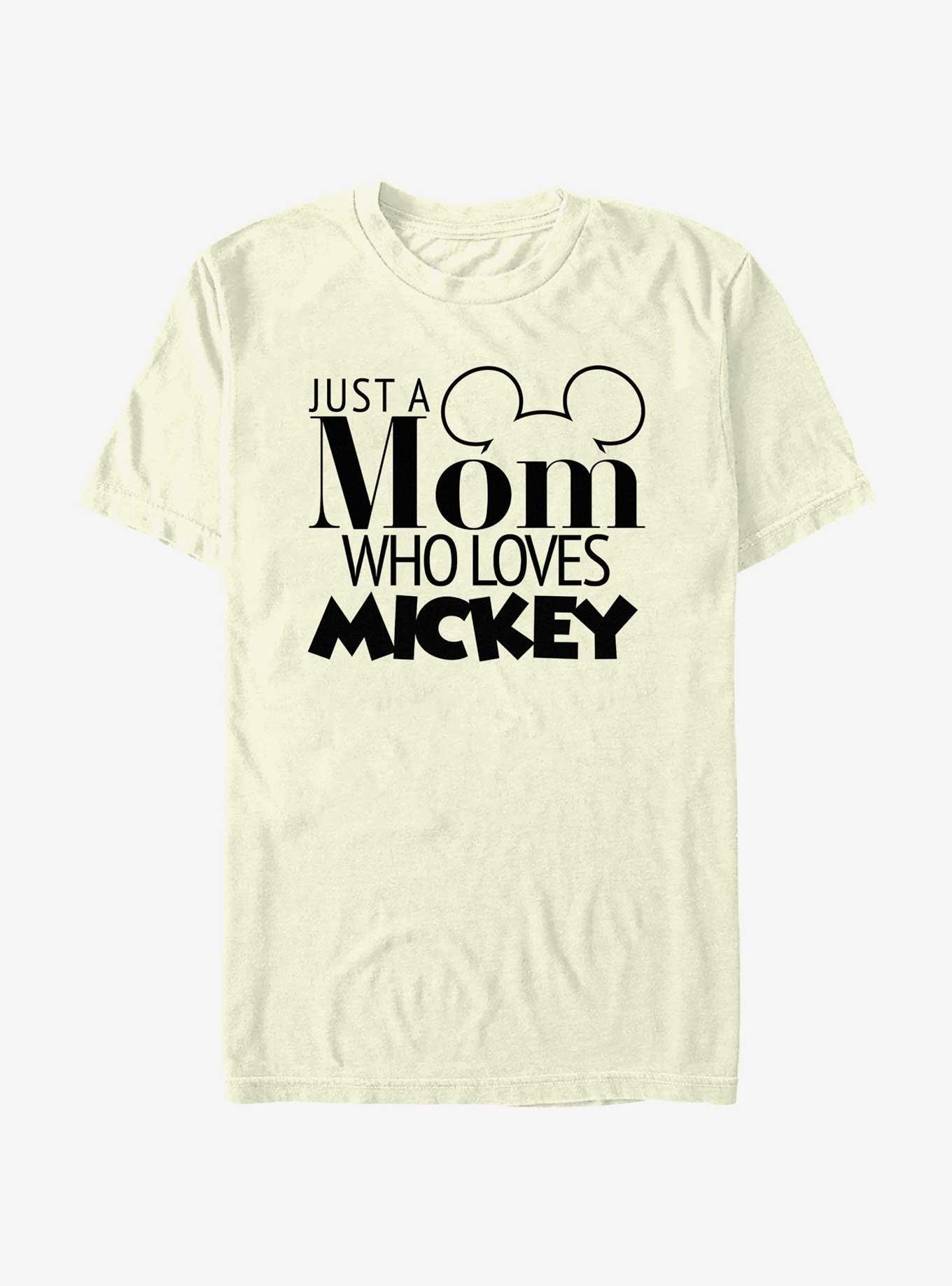 Disney Mickey Mouse Mom Loves Mickey T-Shirt, NATURAL, hi-res