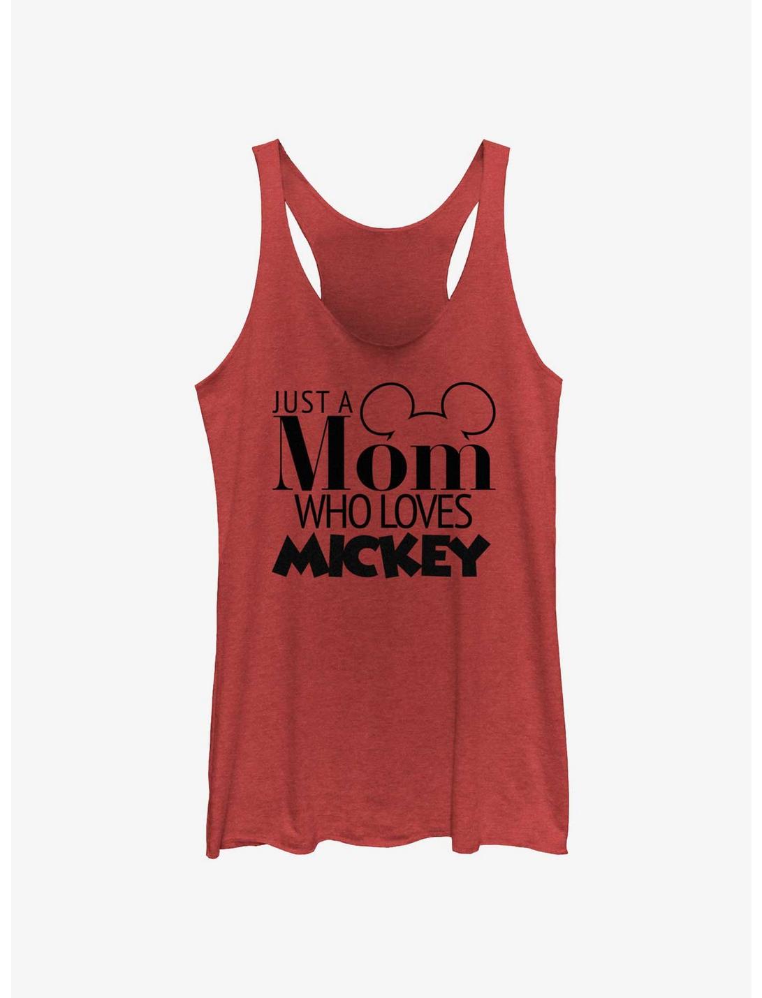 Disney Mickey Mouse Mom Loves Mickey Girls Tank, RED HTR, hi-res