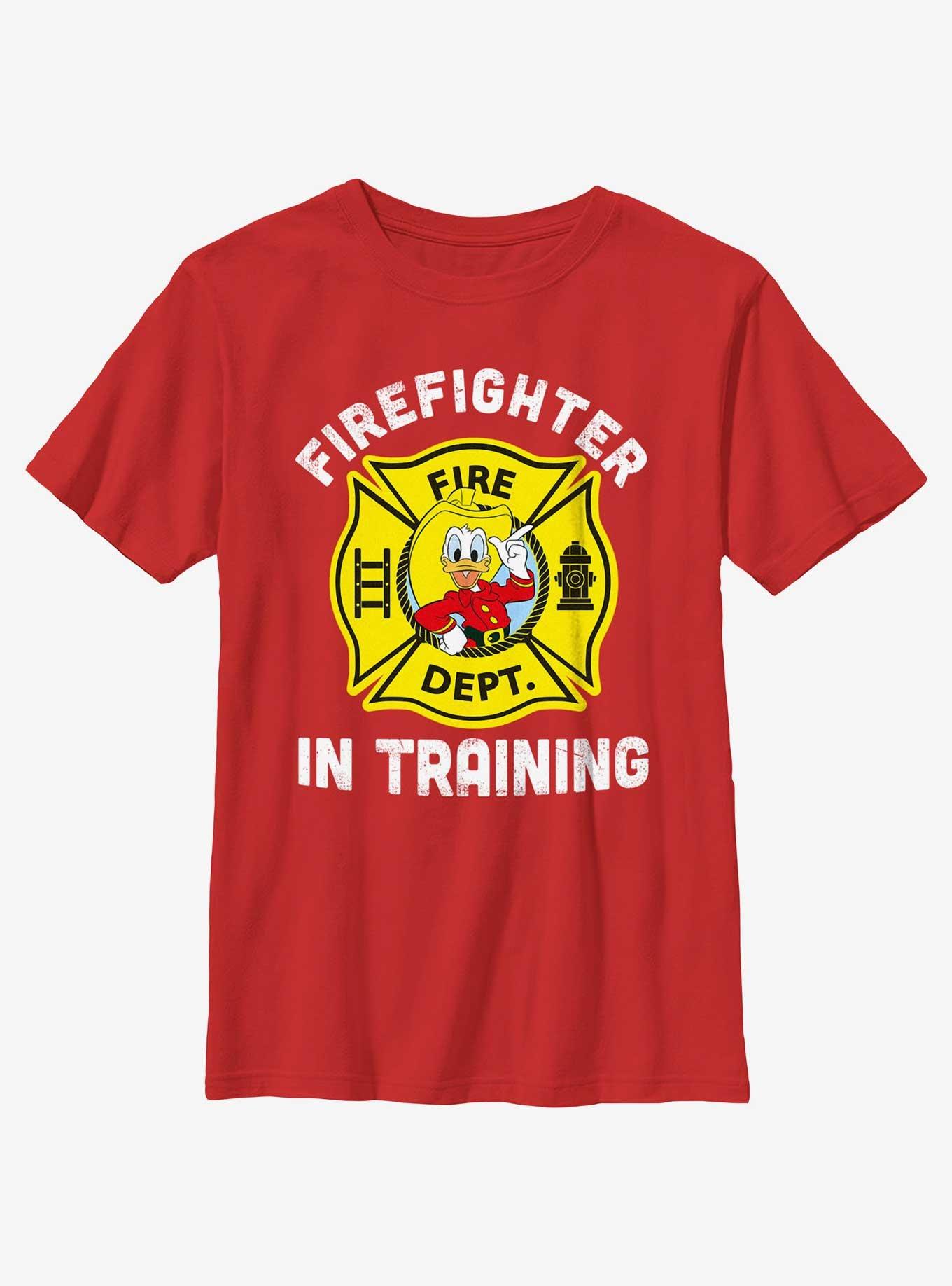 Disney Mickey Mouse Donald Firefighter Training Youth T-Shirt