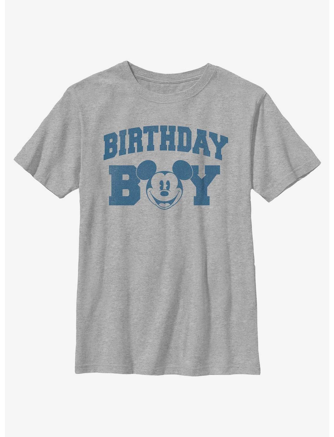 Disney Mickey Mouse Vintage Mickey Birthday Boy Youth T-Shirt, ATH HTR, hi-res