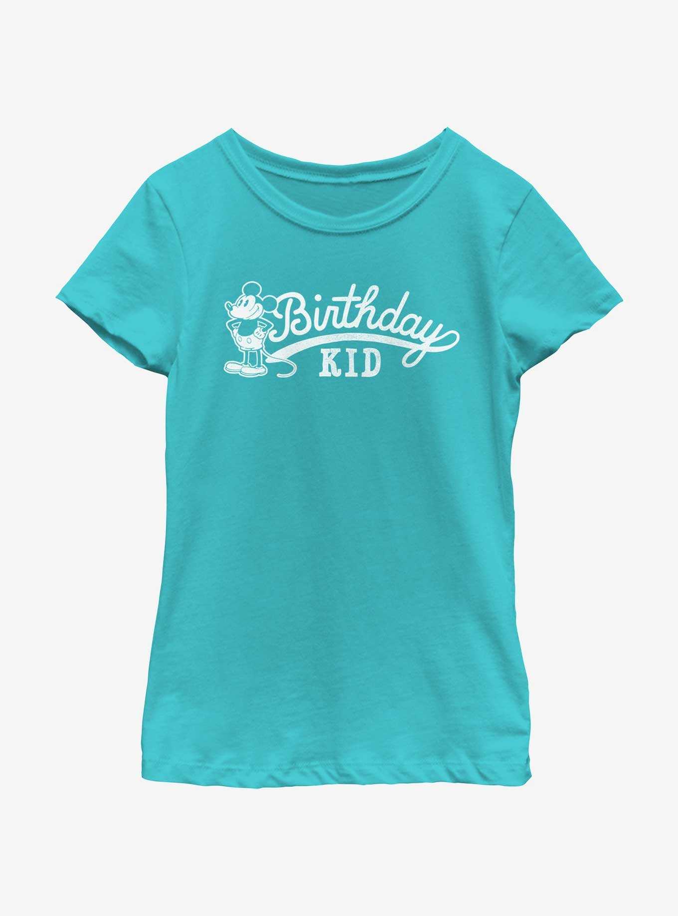 Disney Mickey Mouse Vintage Birthday Kid Girls Youth T-Shirt, , hi-res