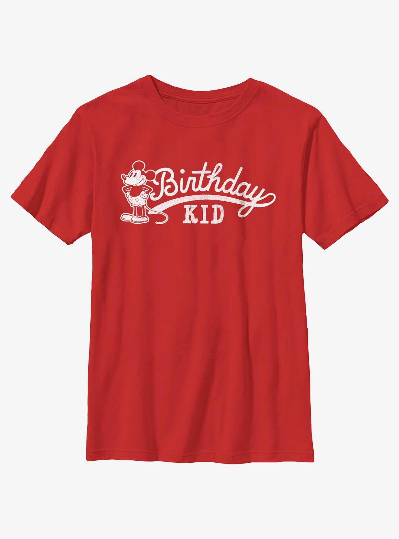 Disney Mickey Mouse Vintage Birthday Kid Youth T-Shirt