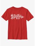 Disney Mickey Mouse Vintage Birthday Kid Youth T-Shirt, RED, hi-res