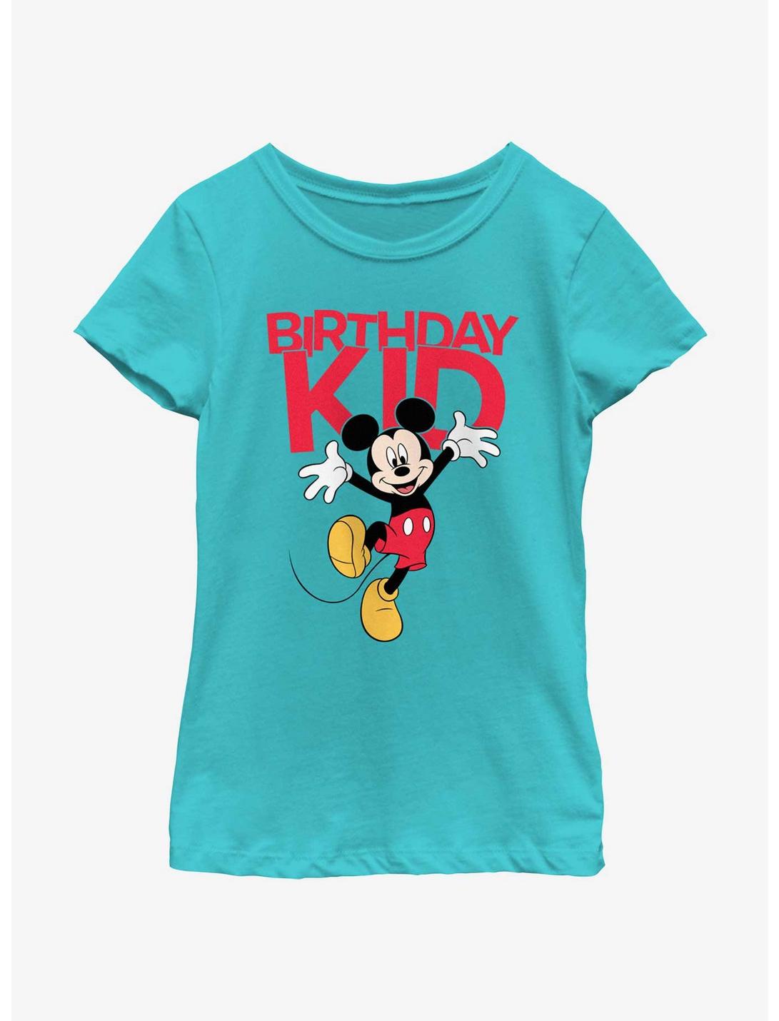Disney Mickey Mouse Mickey Birthday Kid Girls Youth T-Shirt, TAHI BLUE, hi-res
