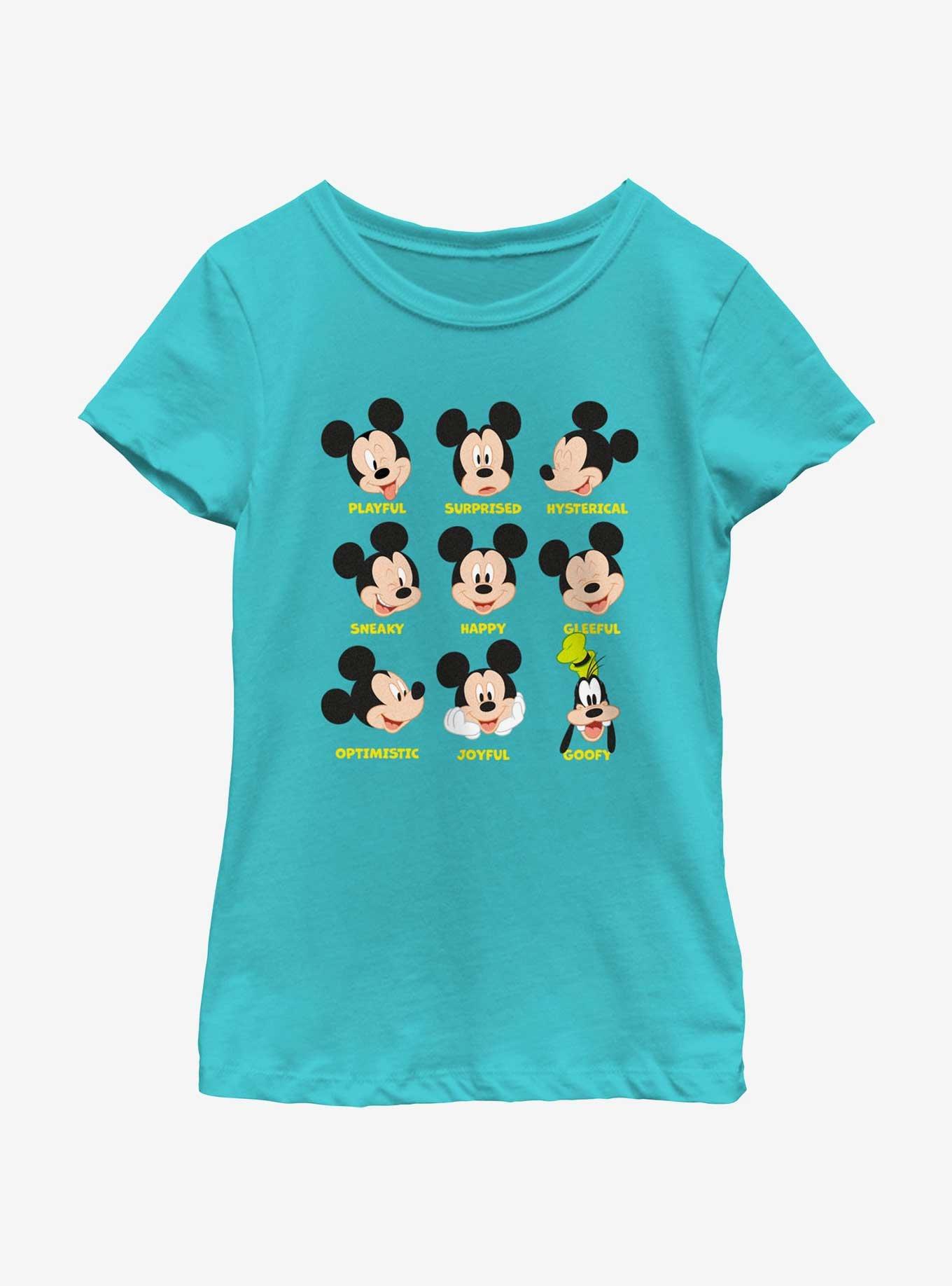 Disney Mickey Mouse Expressions Girls Youth T-Shirt