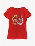 Disney Mickey Mouse Mickey Minnie And Dragons Girls Youth T-Shirt, RED, hi-res