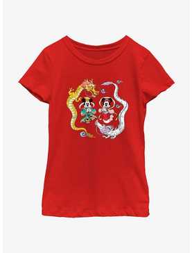 Disney Mickey Mouse Mickey Minnie And Dragons Girls Youth T-Shirt, , hi-res