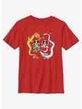 Disney Mickey Mouse Mickey Minnie And Dragons Youth T-Shirt, RED, hi-res