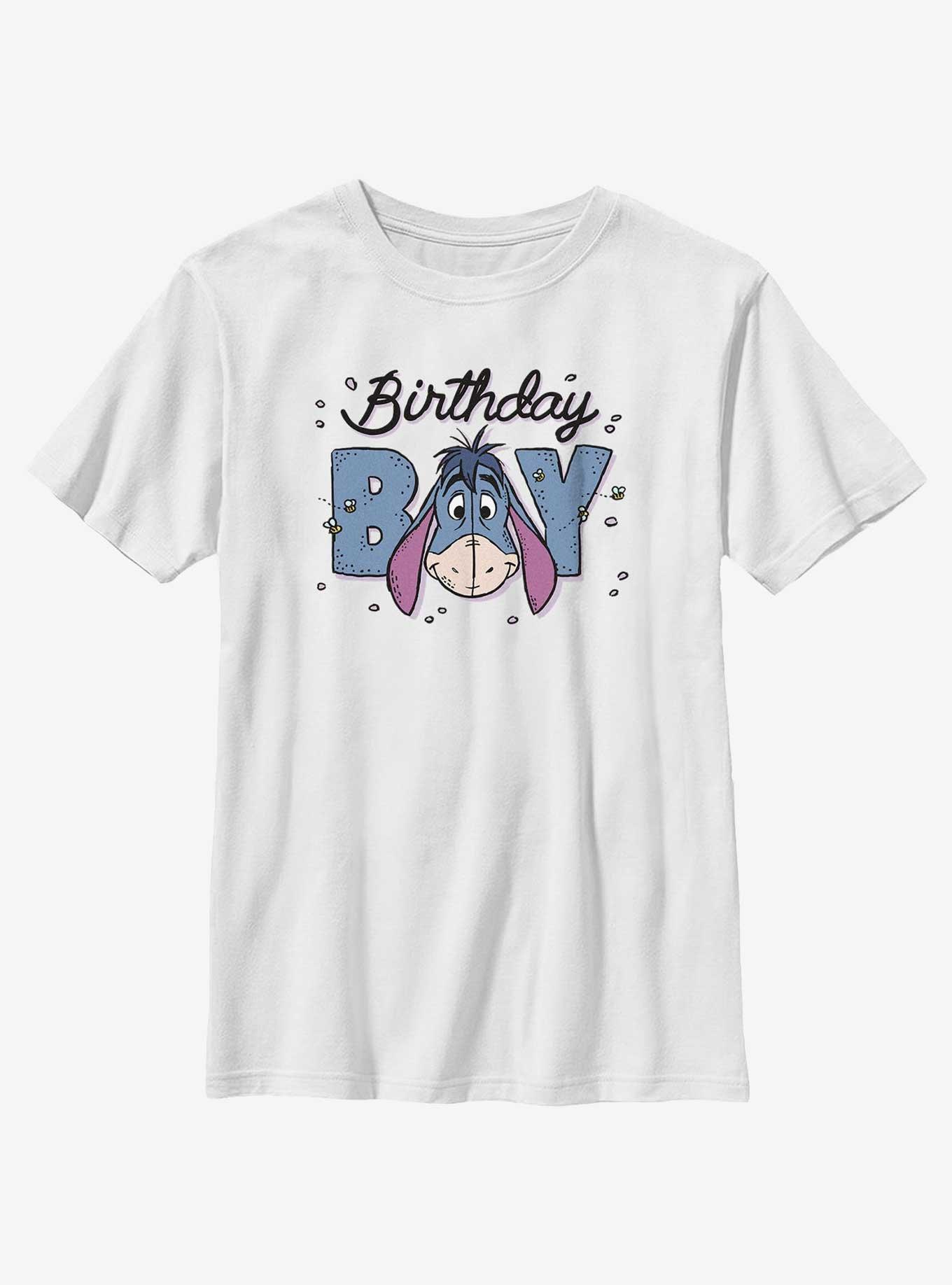 Disney Winnie The Pooh Birthday Boy Eeyore Youth T-Shirt, WHITE, hi-res
