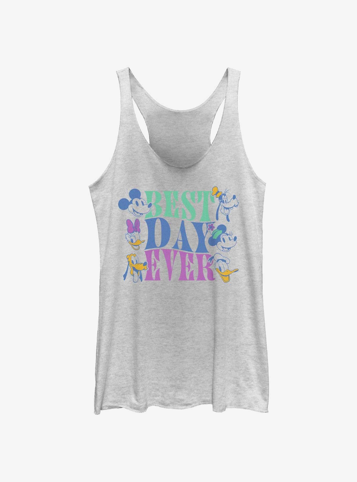 Disney Mickey Mouse Best Day With Friends Womens Tank Top, WHITE HTR, hi-res